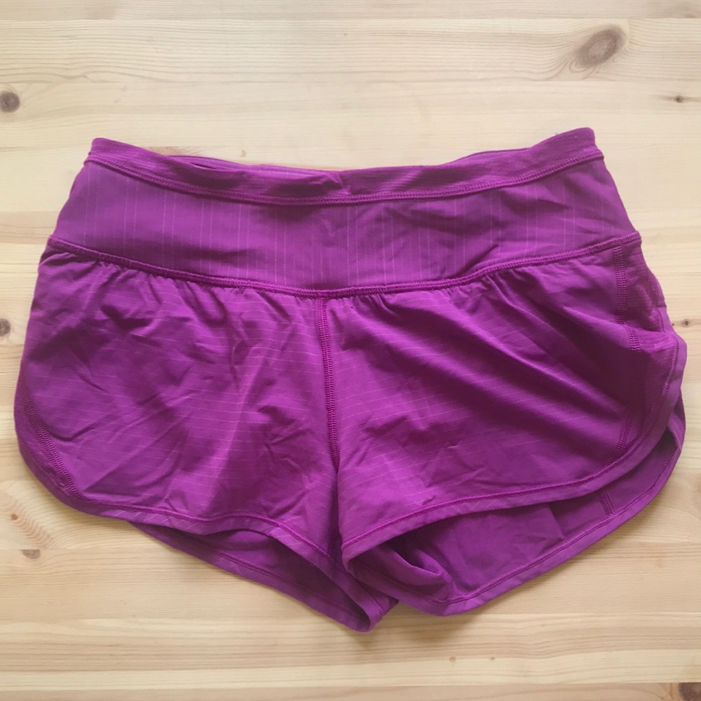 Lululemon Speed Up Short 2.5” Magenta Pinstripe 4